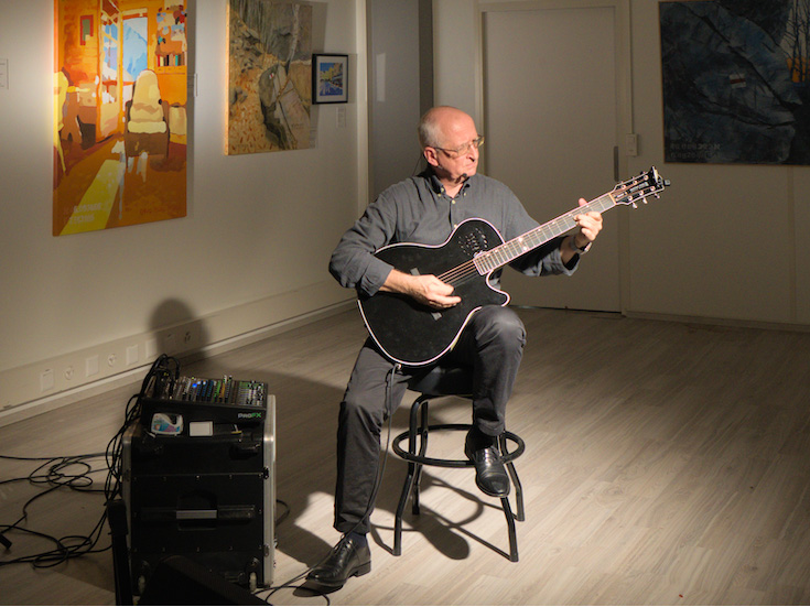 Enrico Pestalozzi, guitare, exposition-concert Luci d'Italia, Otelfingen 2025